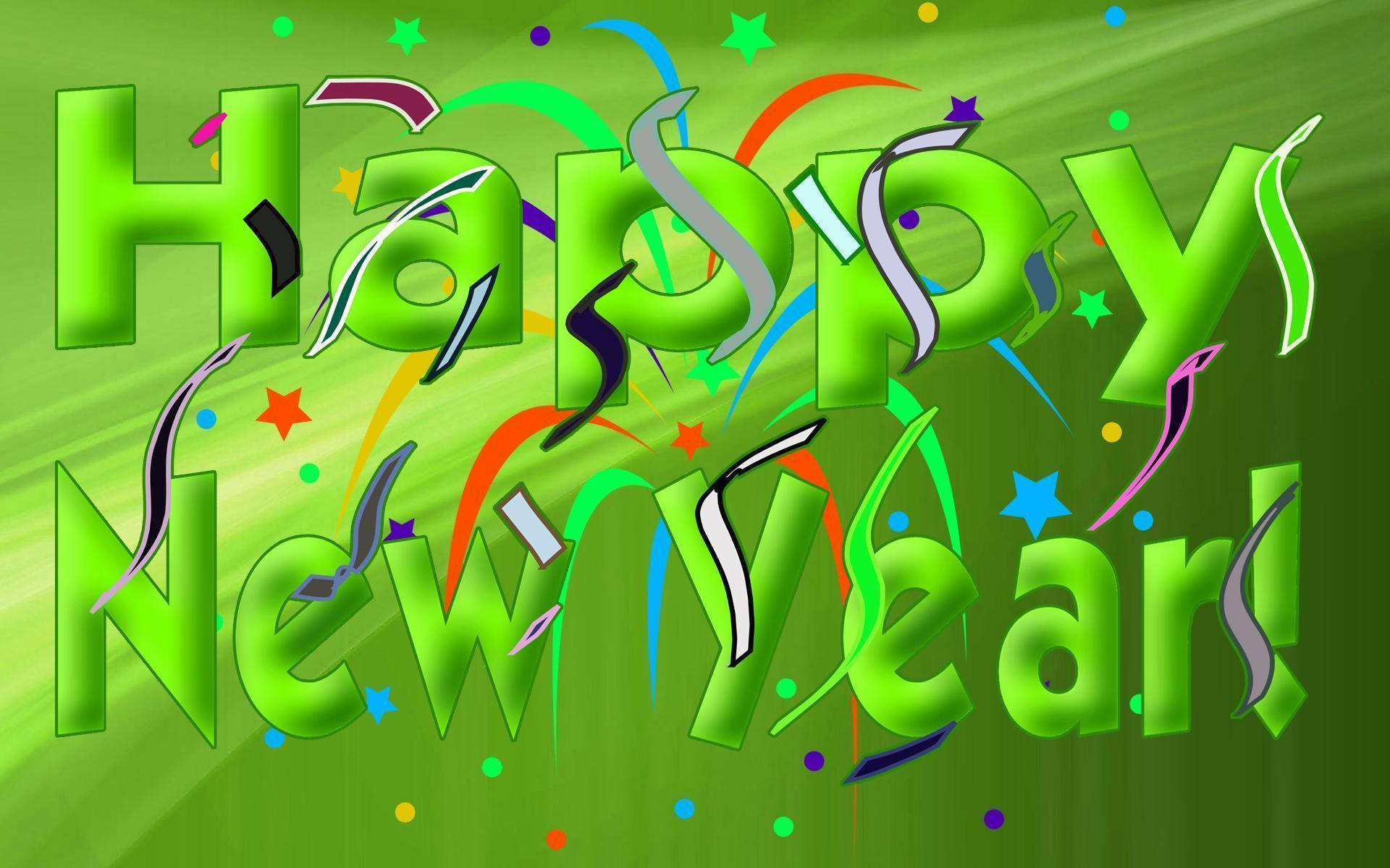 Happy New Year 2021, green, confetti, Full HD Desktop Wallpaper