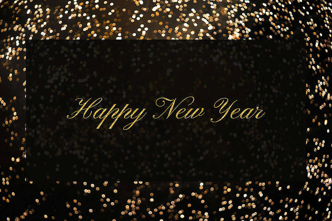 Happy New Year 2021, black, golden glitter, SD Desktop Wallpaper