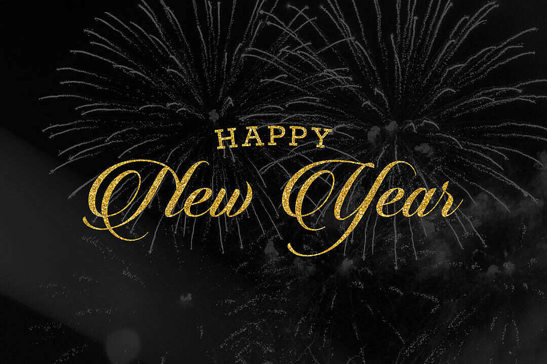 Happy New Year 2021, Golden glittery, black background, SD Desktop Wallpaper