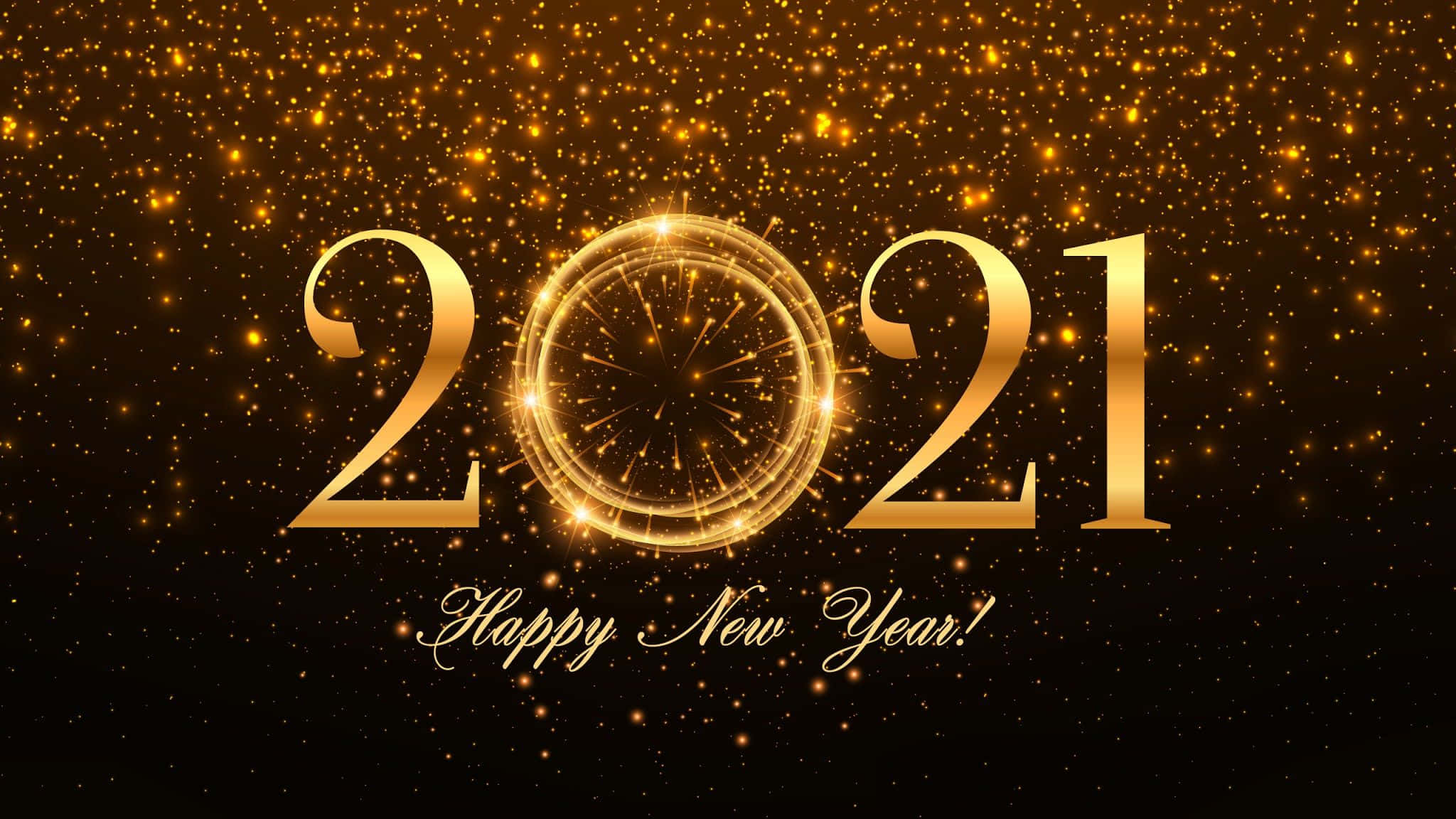 2021, Happy New Year!, fireworks burst, Full HD Desktop Wallpaper