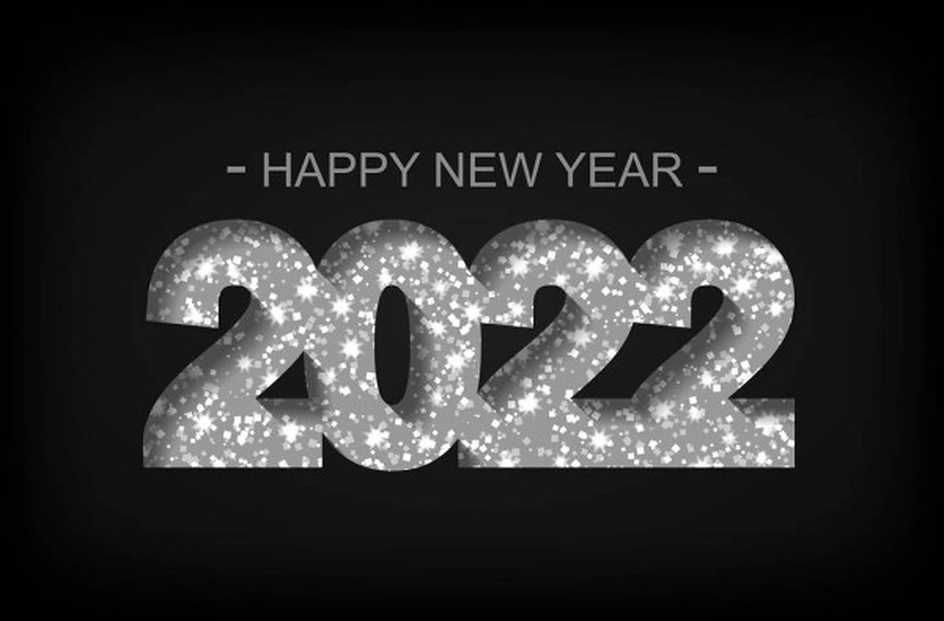 Happy New Year 2022, silver glitter, 2022 text, Full HD Desktop Wallpaper