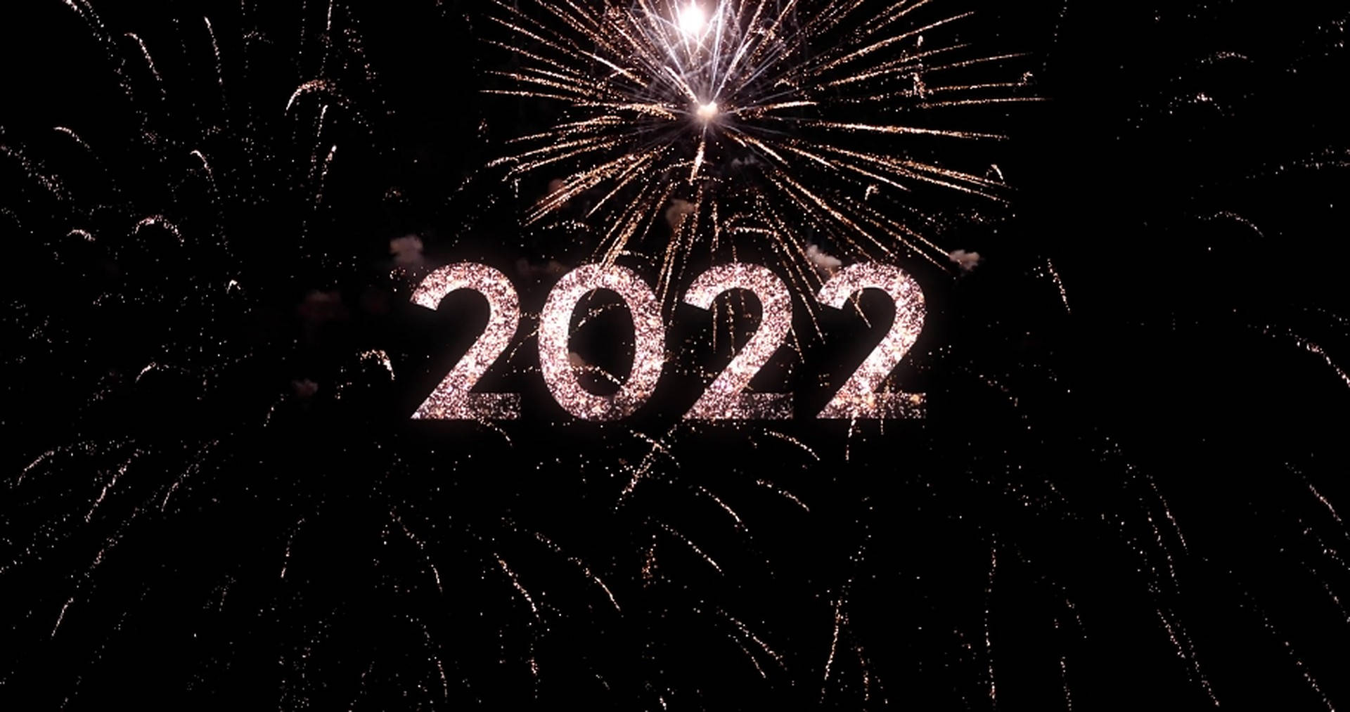 Happy New Year 2022, fireworks, glittering digits, Full HD Desktop Wallpaper