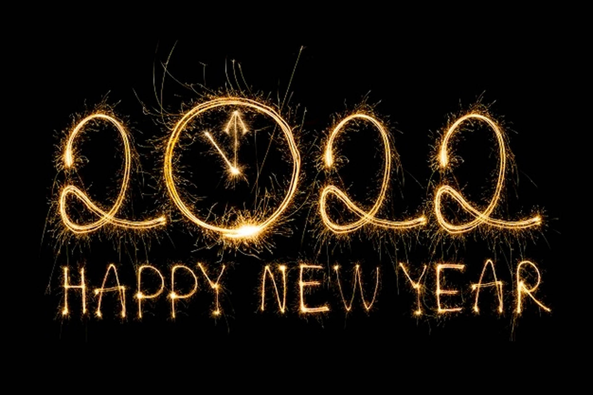Happy New Year 2022, 2022, sparklers, Full HD Desktop Wallpaper