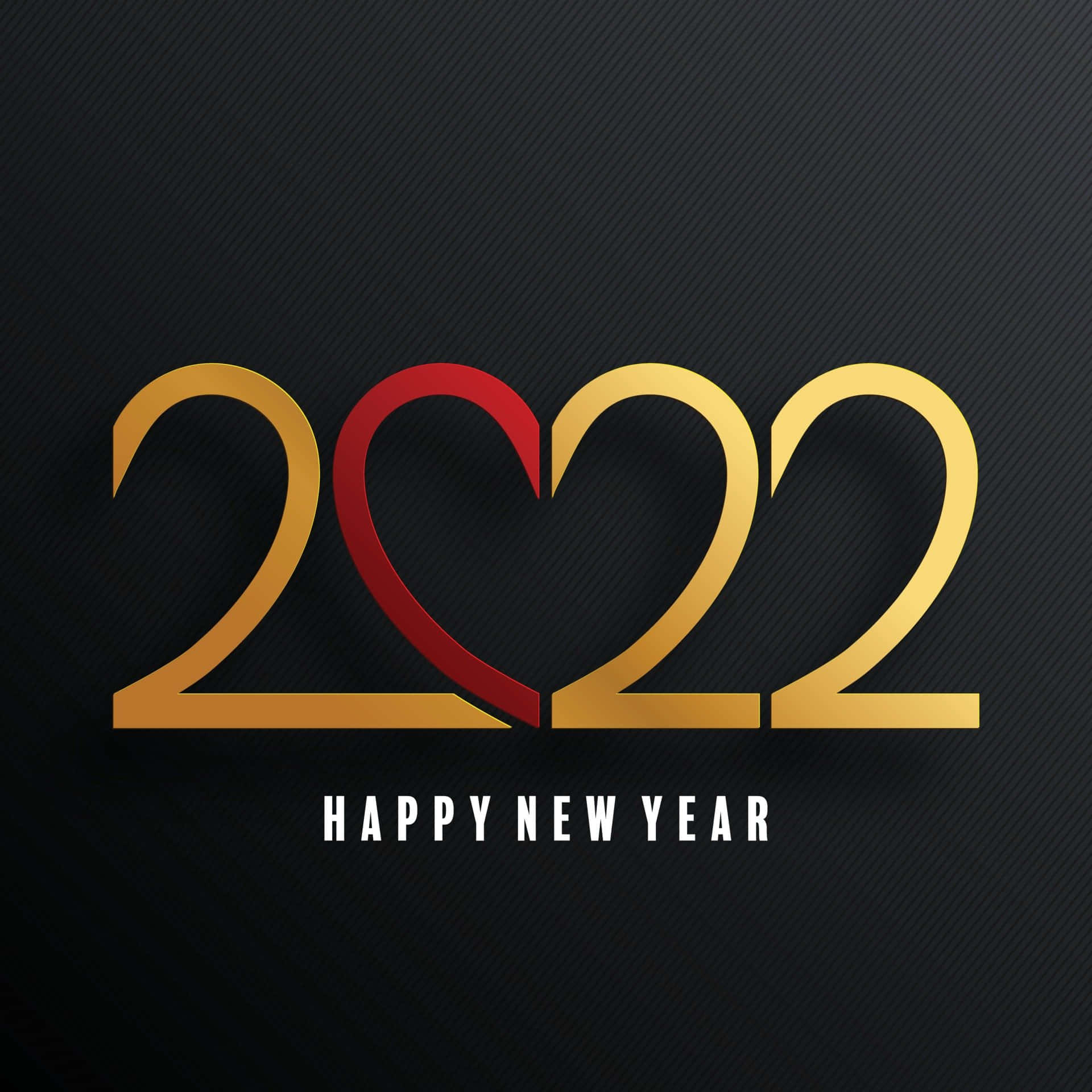2022, red heart, HAPPY NEW YEAR, Full HD Desktop Wallpaper