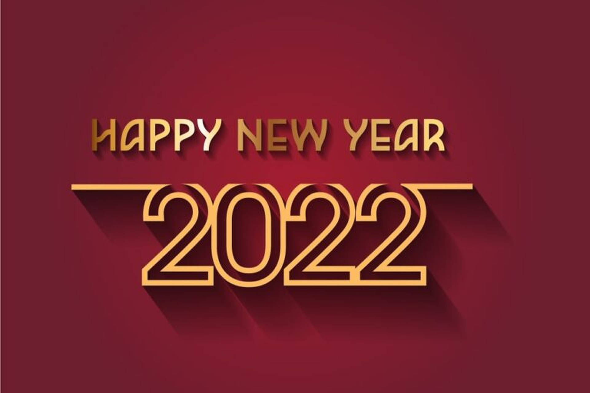 Happy New Year 2022, red gold, gold, Full HD Desktop Wallpaper