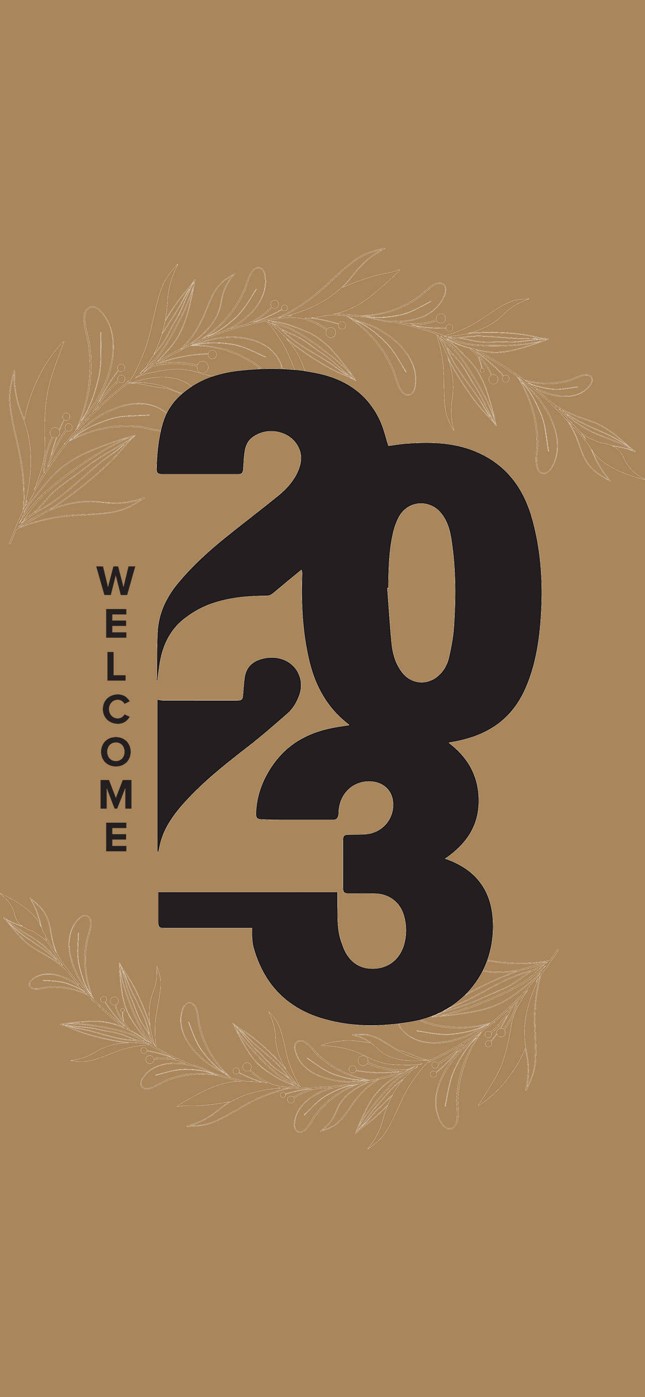 Happy New Year 2023, 2023, WELCOME, 2K Phone Wallpaper