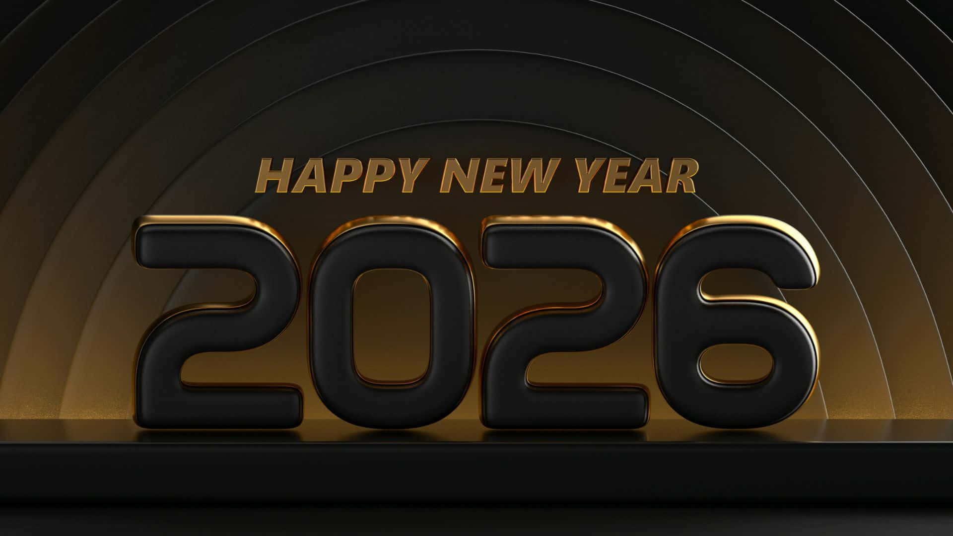 2026, HAPPY NEW YEAR, black, Full HD Desktop Wallpaper