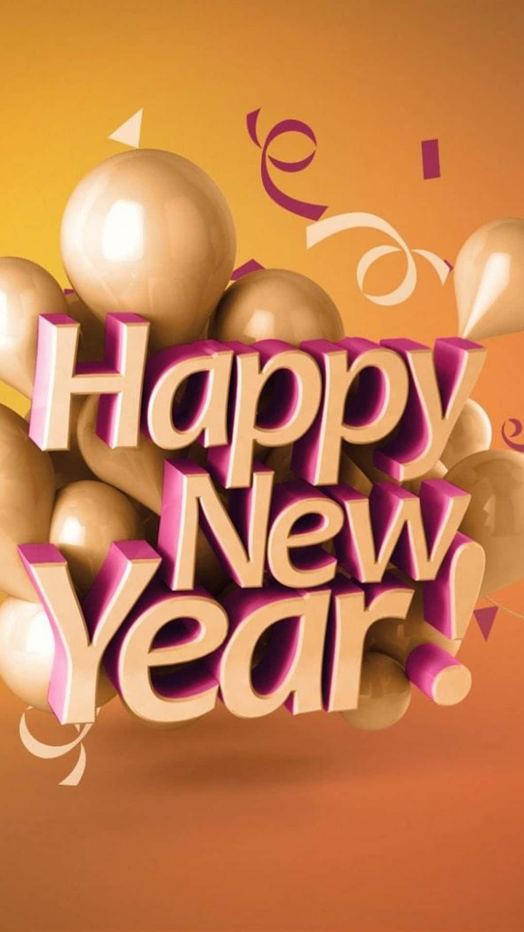 iPhone, Happy New Year!, gold, Full HD Phone Wallpaper
