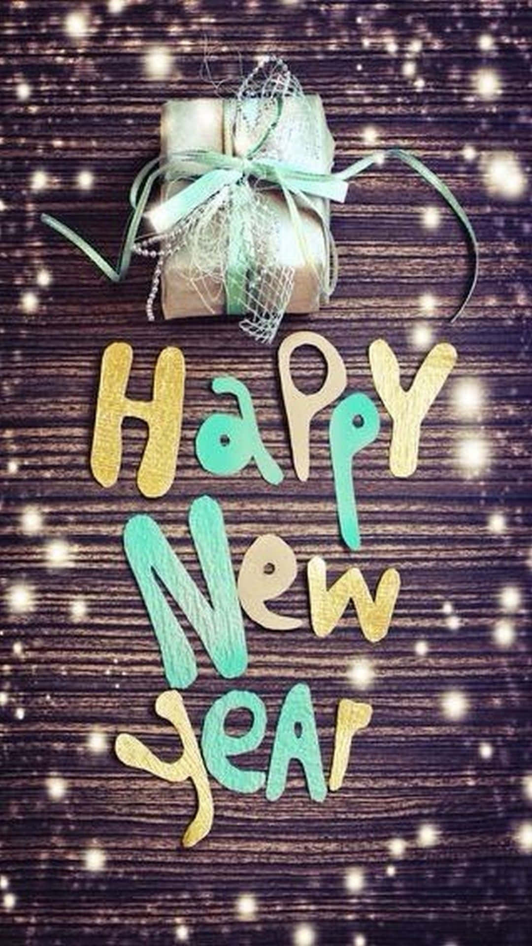 Happy New Year, iPhone, brown paper, Full HD Phone Wallpaper