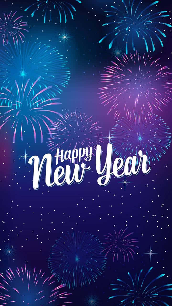 New Year iPhone, Happy New Year, blue, HD Phone Wallpaper