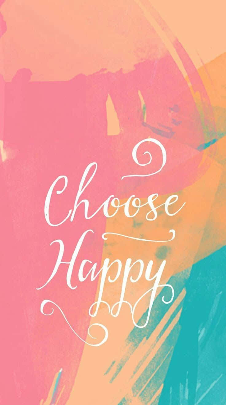 Happy Phone, pink, orange, HD Phone Wallpaper