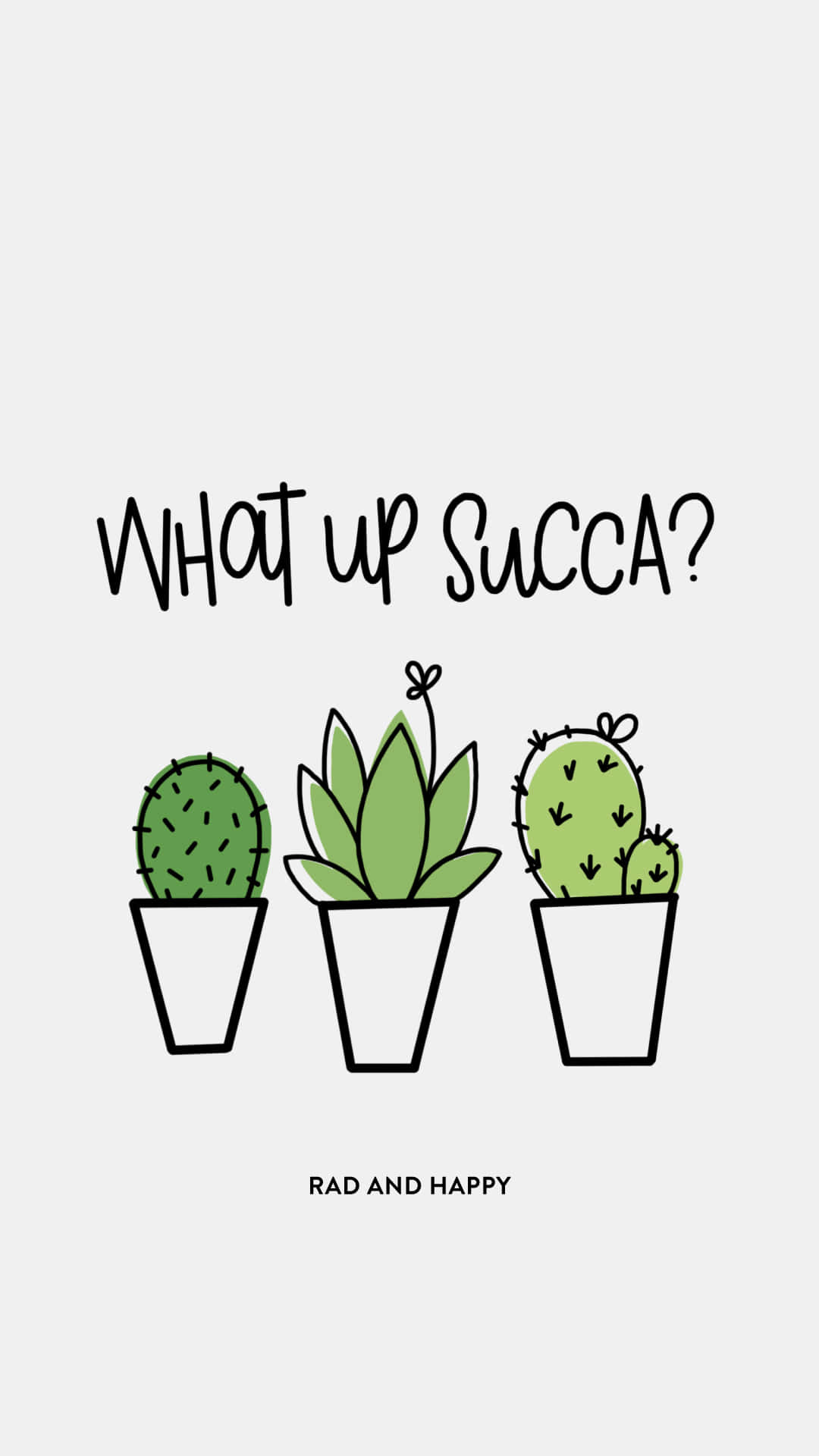 Happy Phone, cartoon potted cacti, spines, Full HD Phone Wallpaper