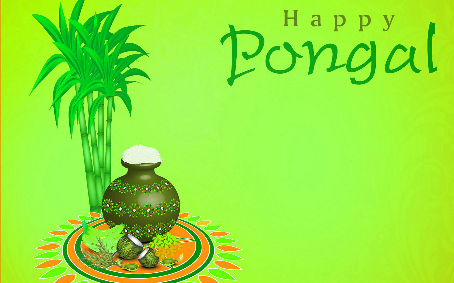 moss green, Pongal, decorated pot, Full HD Desktop Wallpaper