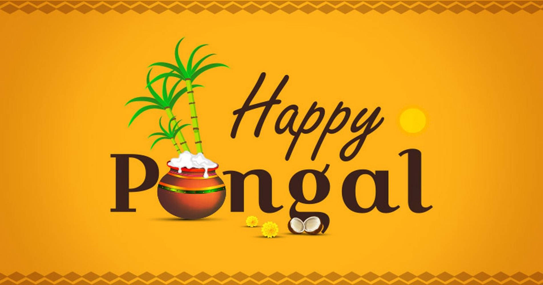 Happy Pongal, traditional pot, rice, HD Desktop Wallpaper