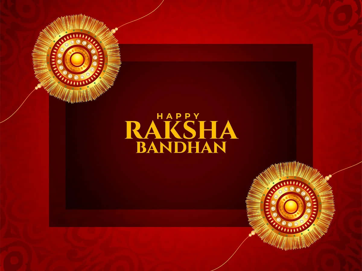 Raksha Bandhan, golden rakhi bracelets, intricate patterns, SD Desktop Wallpaper