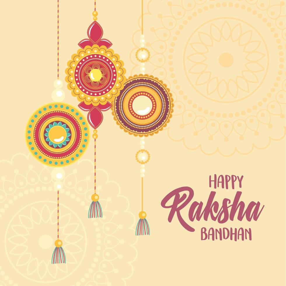 Raksha Bandhan, rakhi bracelets, beige background, SD Desktop Wallpaper