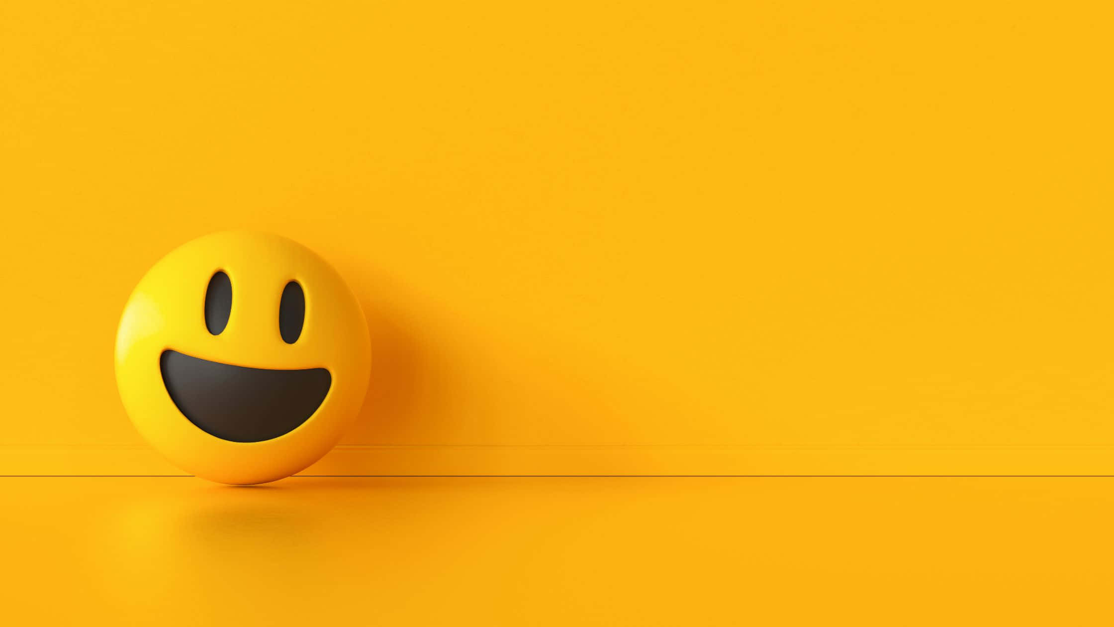 yellow ball, happy smile, smiley face emoji, Full HD Desktop Wallpaper