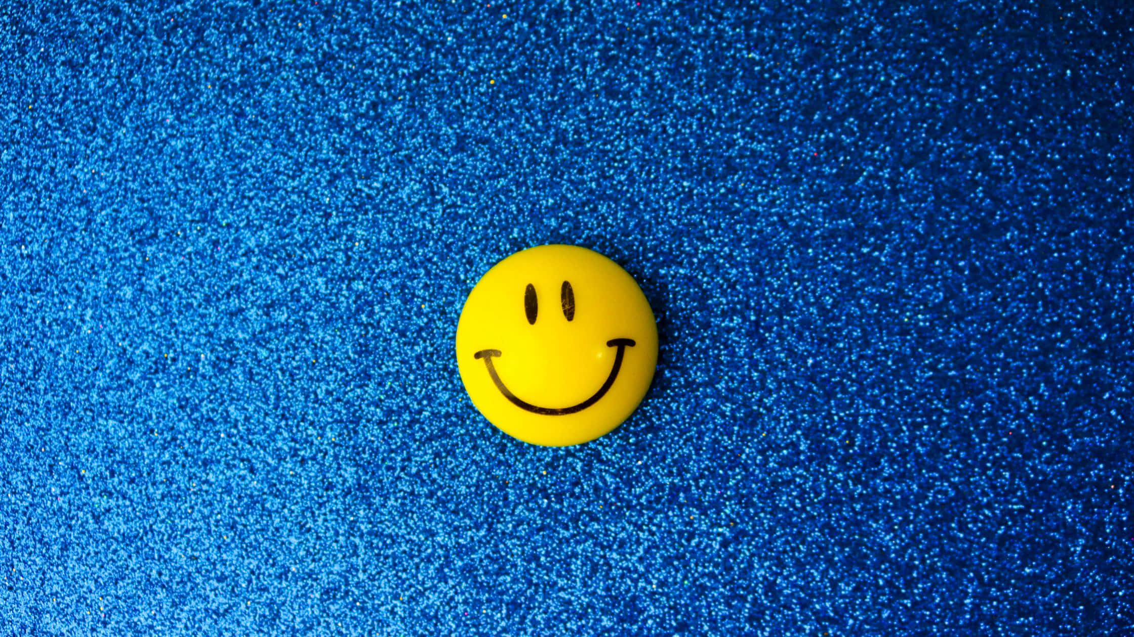 Yellow Ball Happy Smile, bright yellow, smiley face button, Full HD Desktop Wallpaper