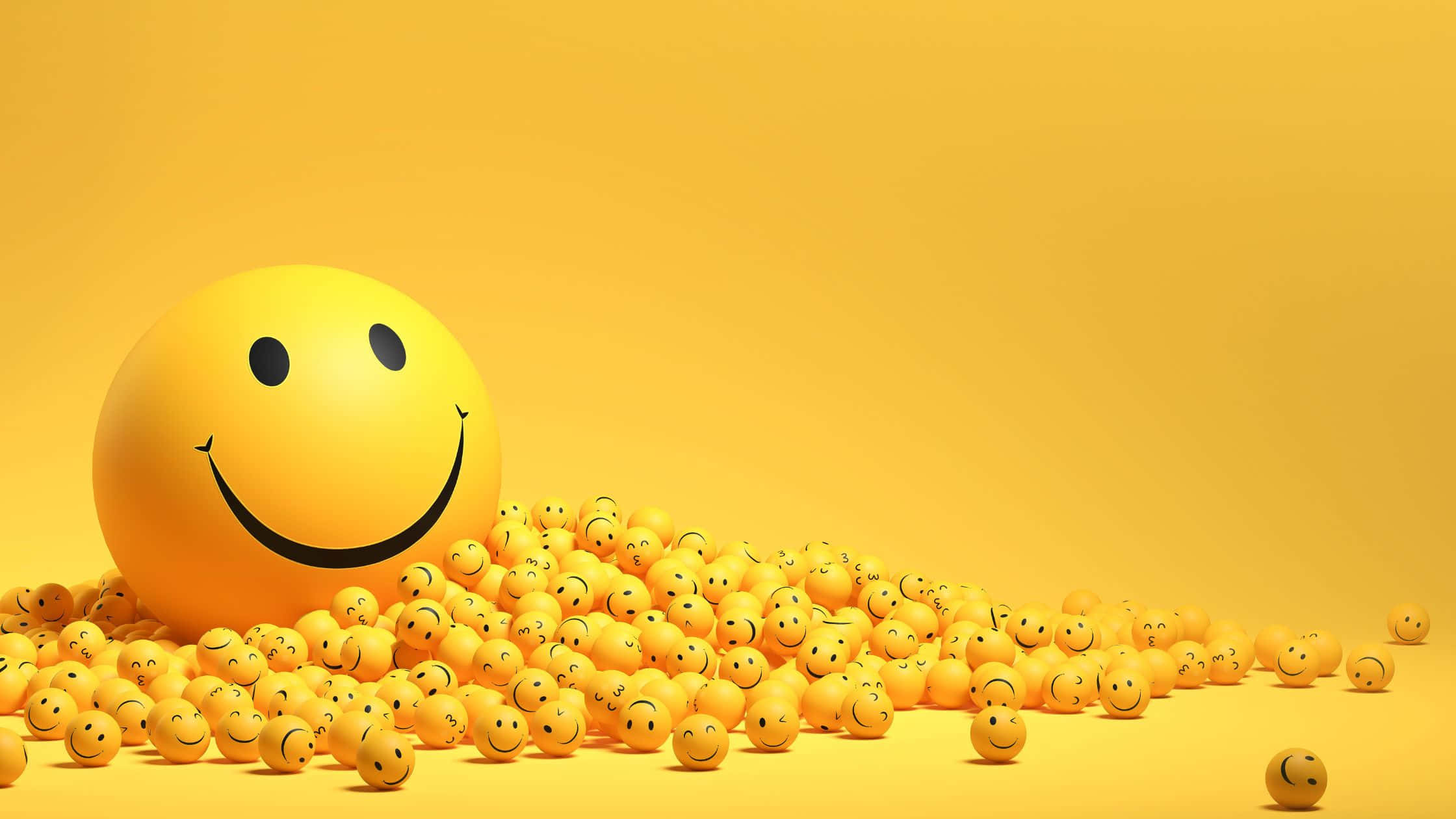 cute giant ball, happy smile, yellow smiley ball, Full HD Desktop Wallpaper