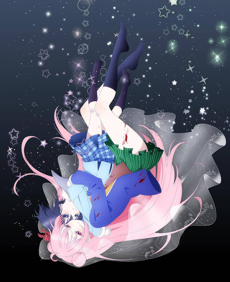 Happy Sugar Life, pink-haired anime girl, school uniform, SD Phone Wallpaper