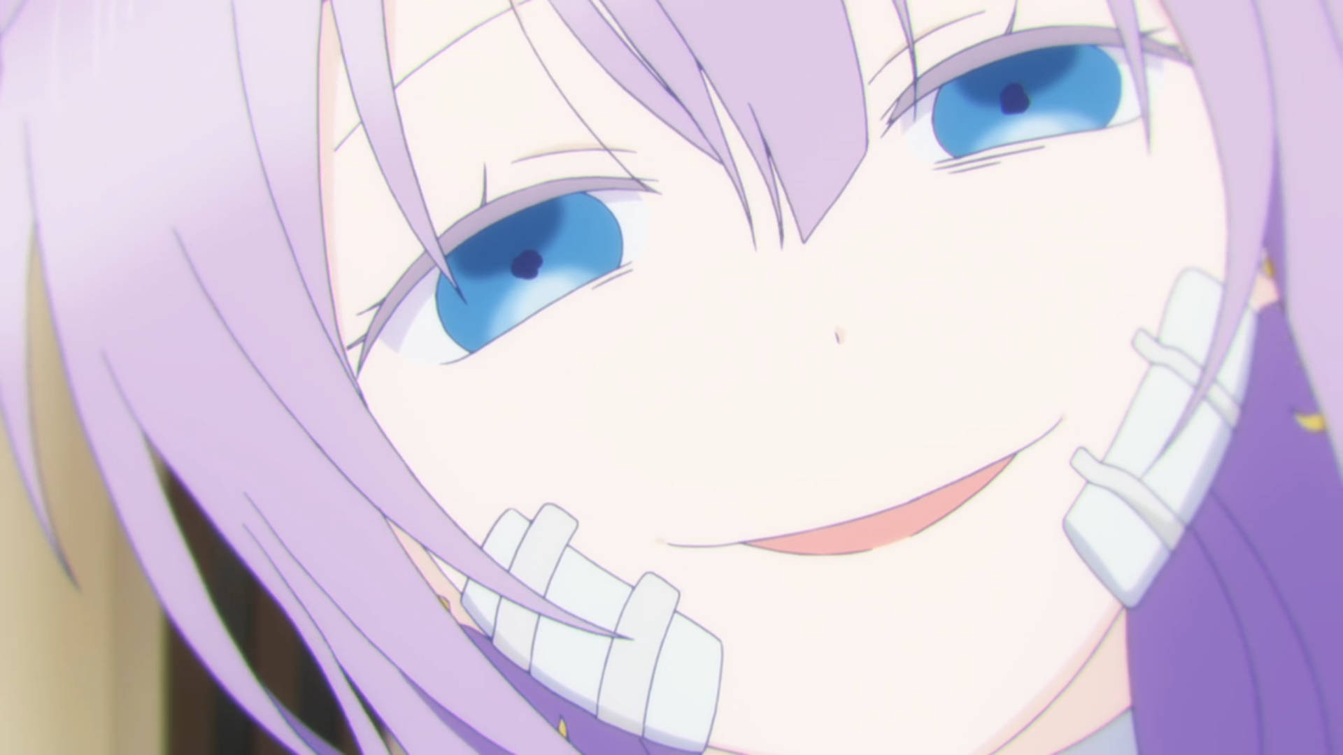 Happy Sugar Life, purple hair, blue eyes, Full HD Desktop Wallpaper