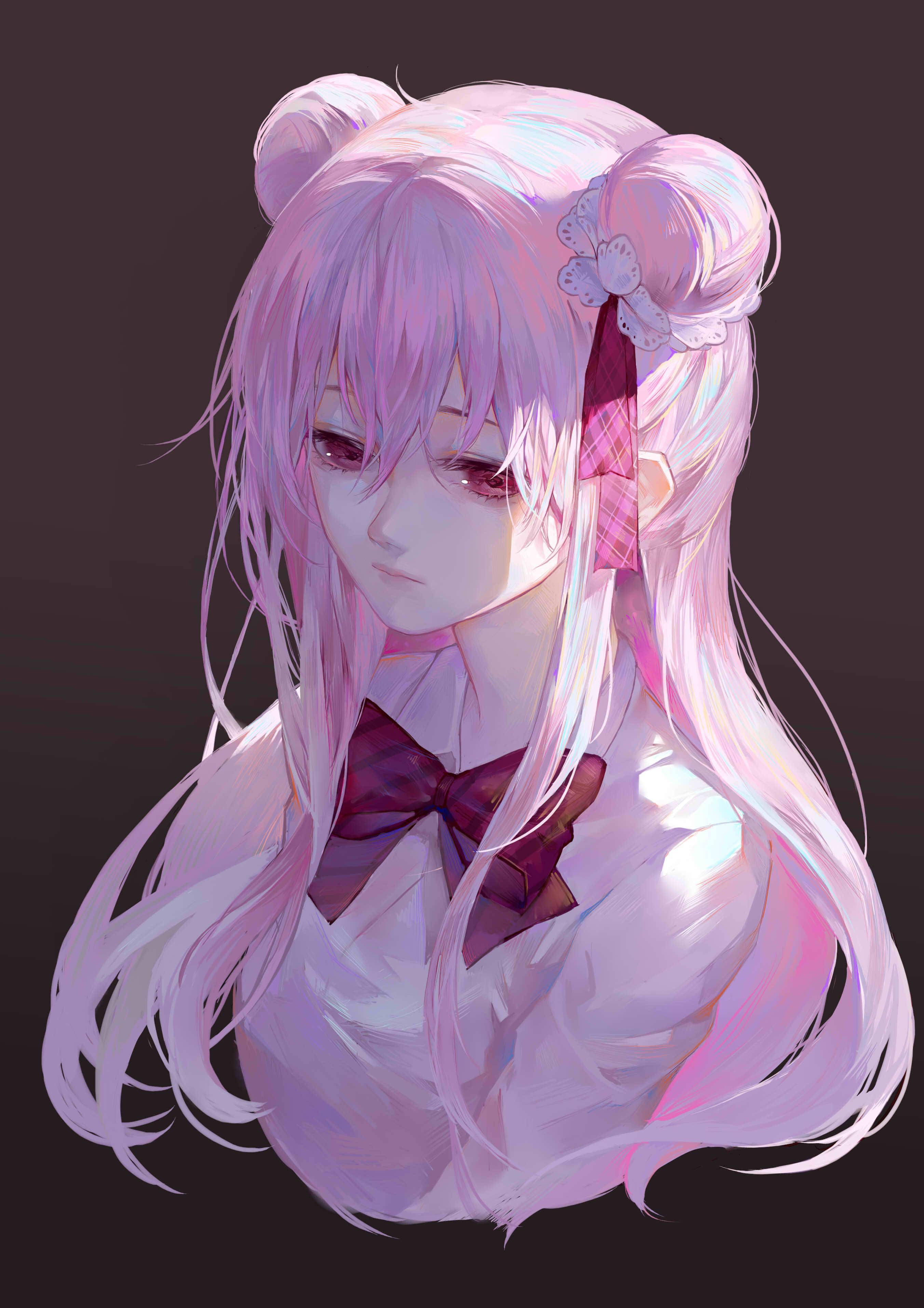 Happy Sugar Life, pink hair, bear ears, 2K Phone Wallpaper