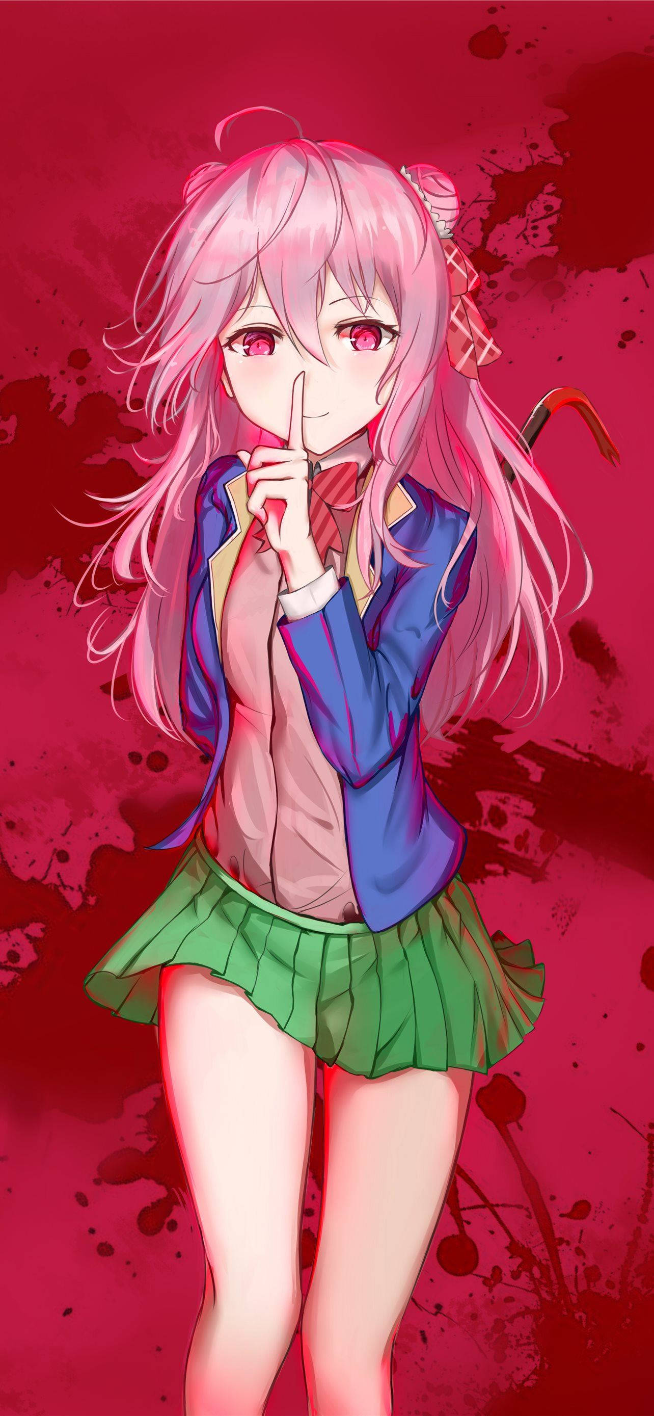 Happy Sugar Life, angel of death, pink-haired anime girl, 2K Phone Wallpaper