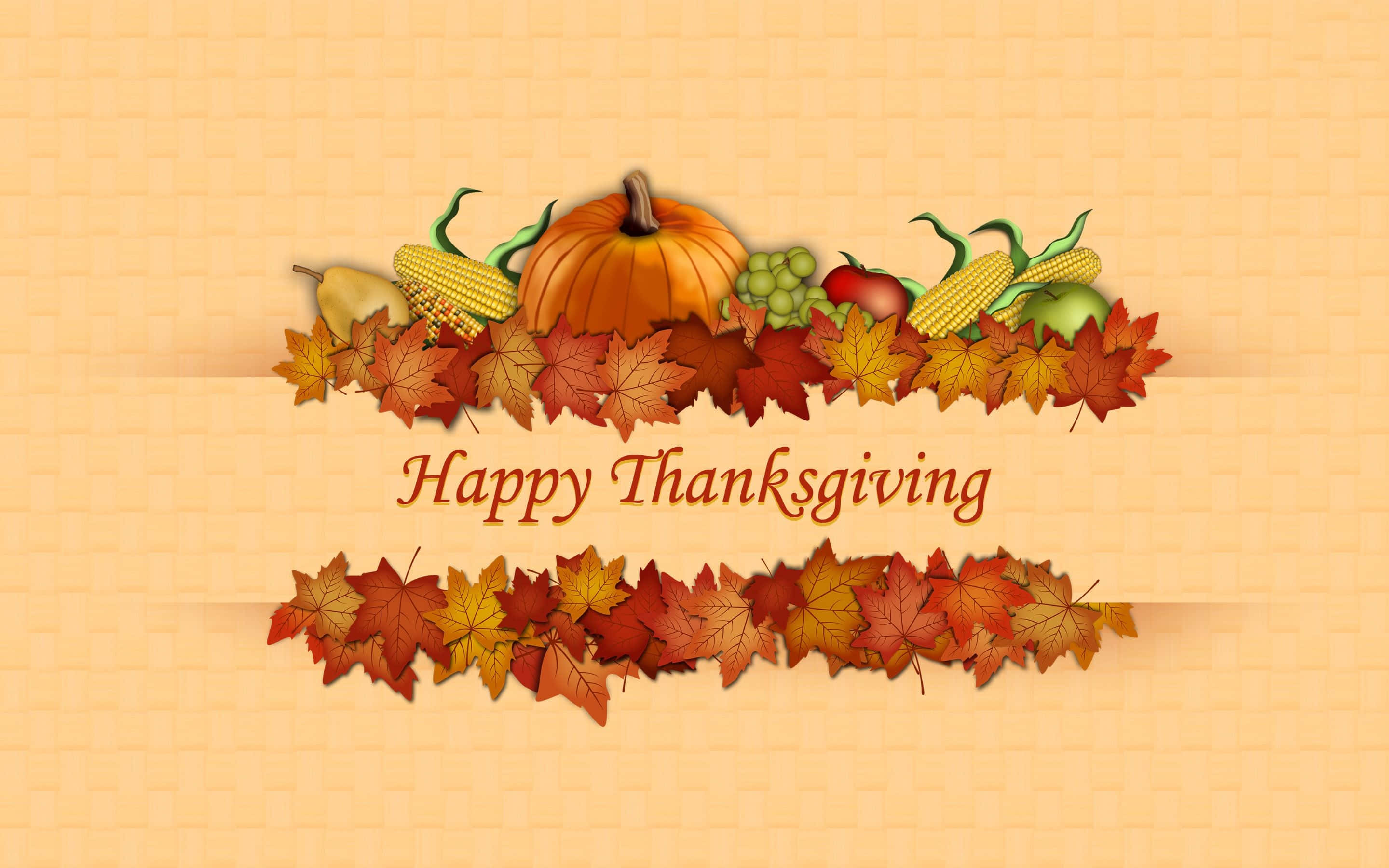 Pumpkins, Maple Leaves, Thanksgiving, 2K Desktop Wallpaper