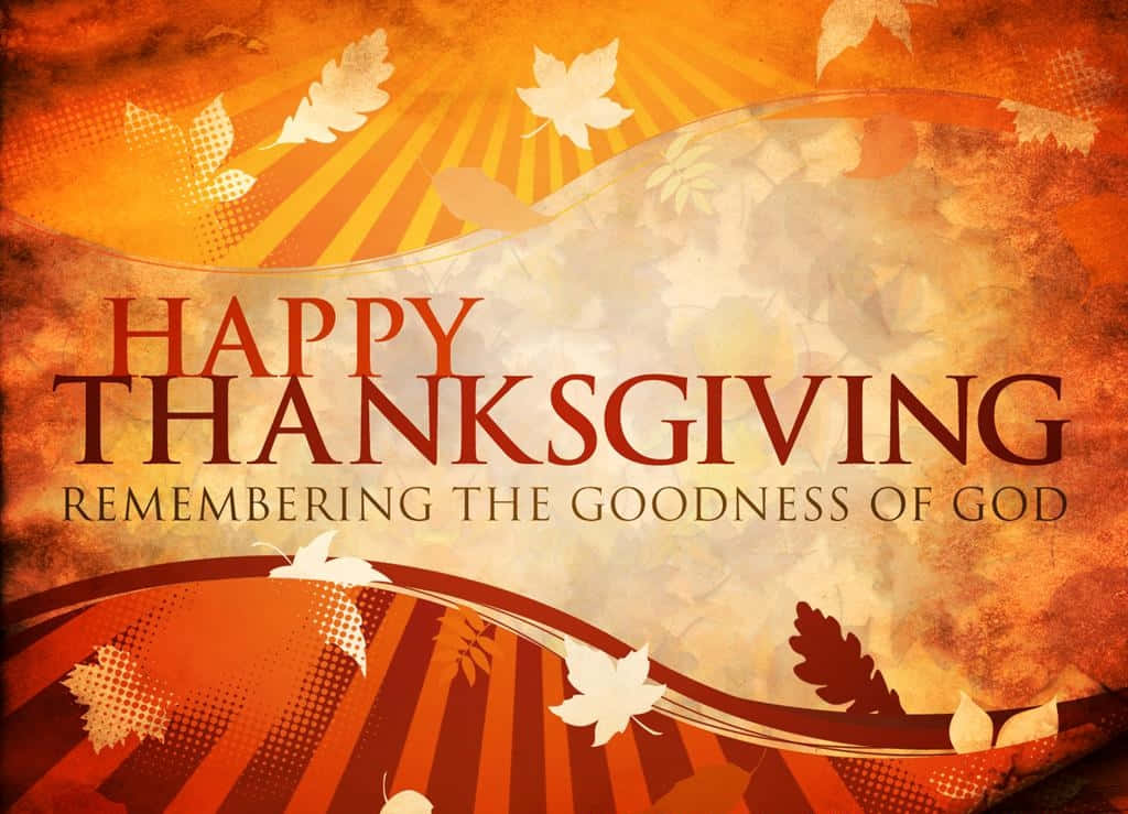 Happy Thanksgiving, autumn leaves, warm orange sunburst patterns, SD Desktop Wallpaper