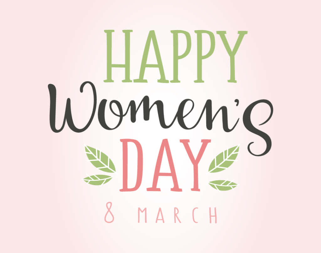 Happy Womens Day, green, black, SD Desktop Wallpaper