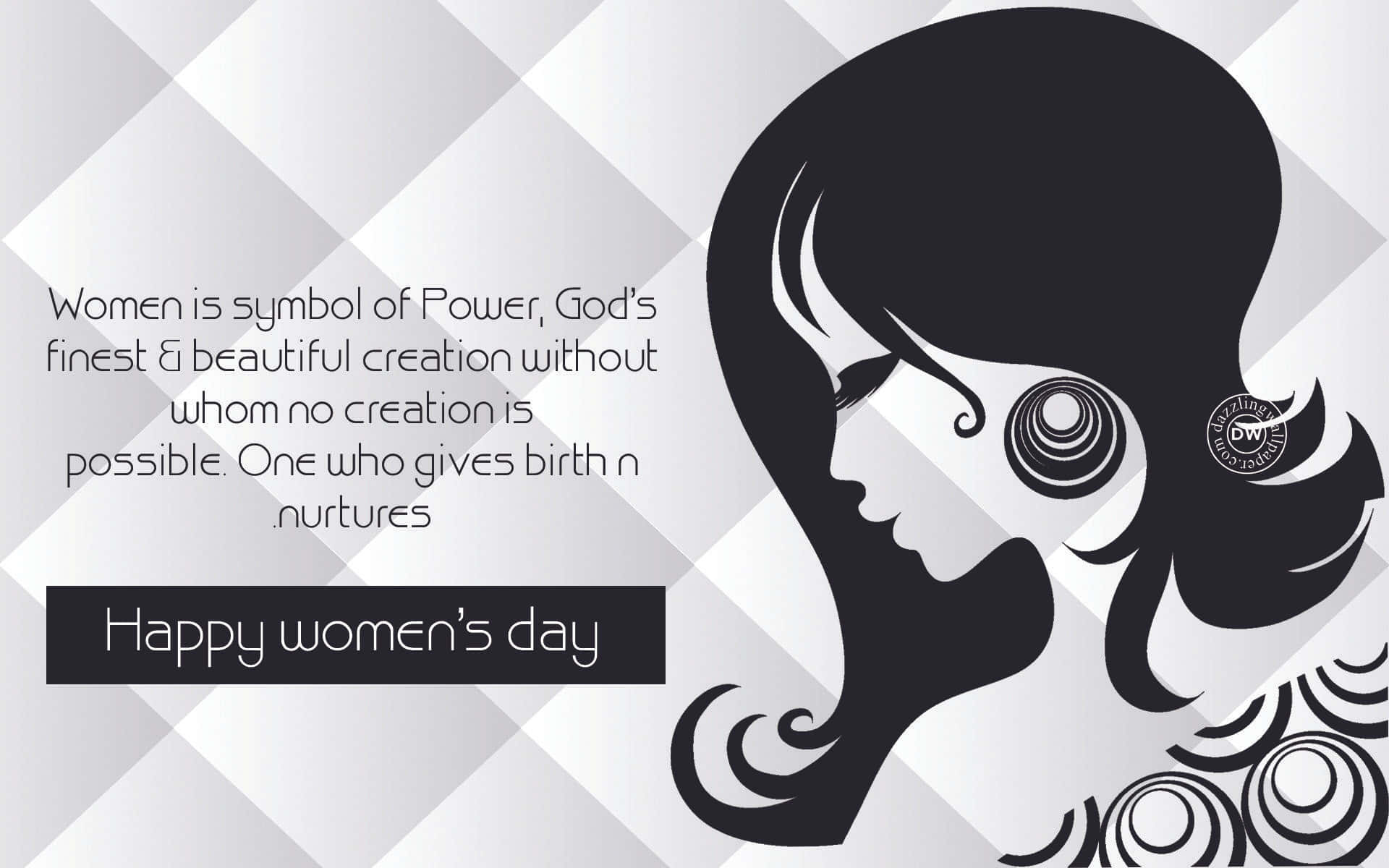black silhouette, woman's profile, swirling hair, Full HD Desktop Wallpaper