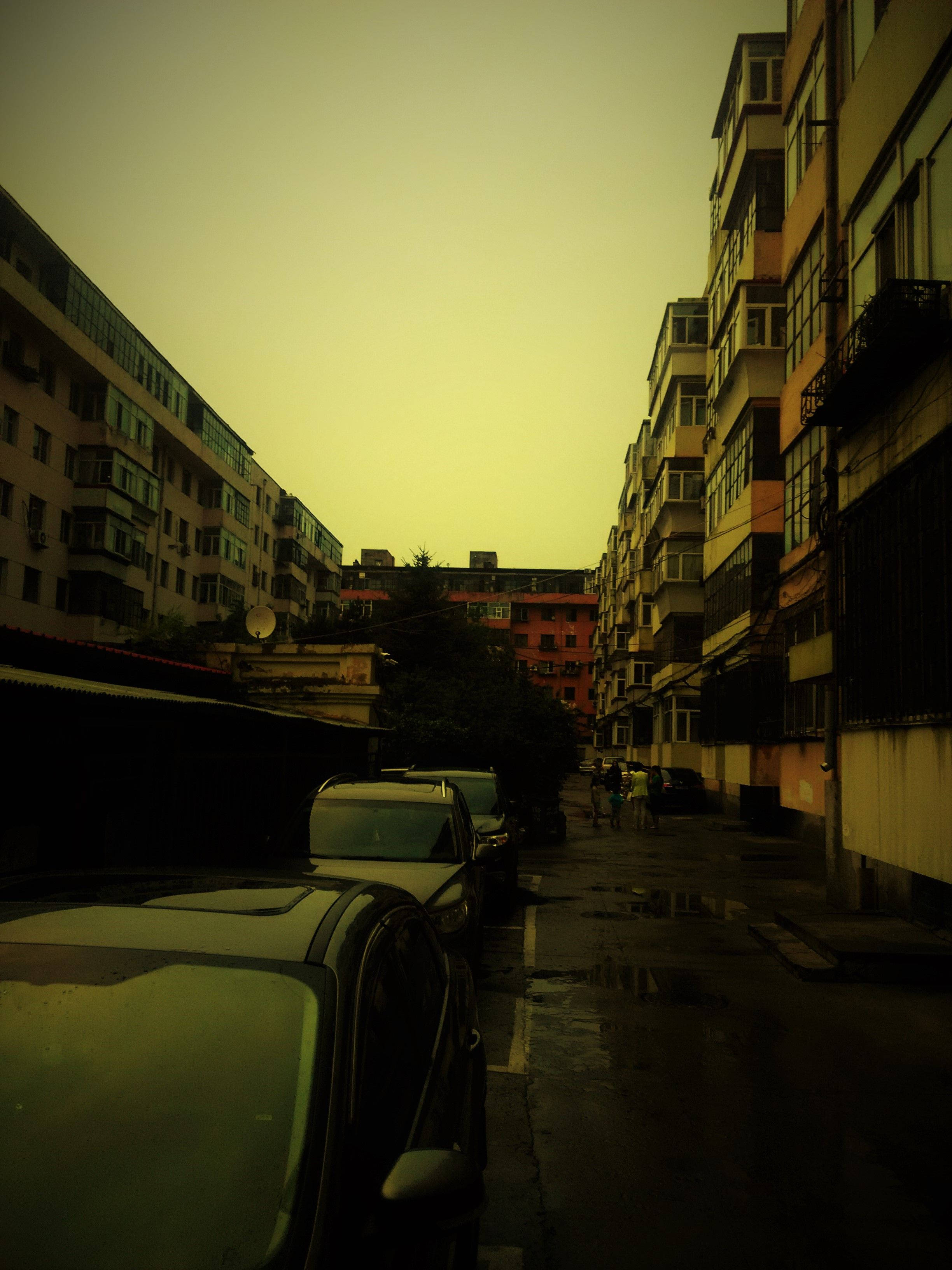 Harbin, dusk, urban alleyway, 2K Phone Wallpaper