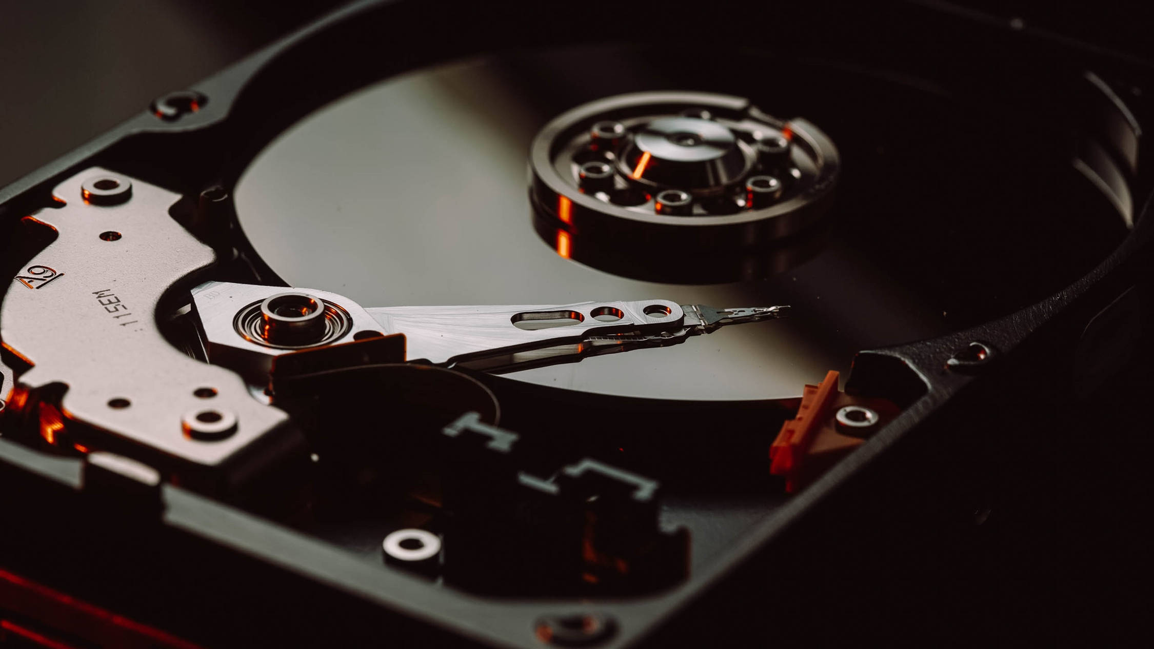 hard drive, platters, read-write head, Full HD Desktop Wallpaper