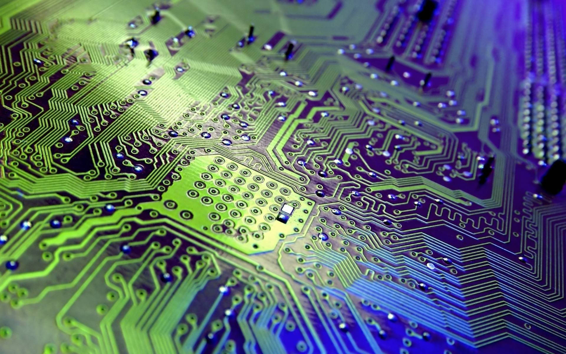 internal hard drive, circuit board, neon green, Full HD Desktop Wallpaper