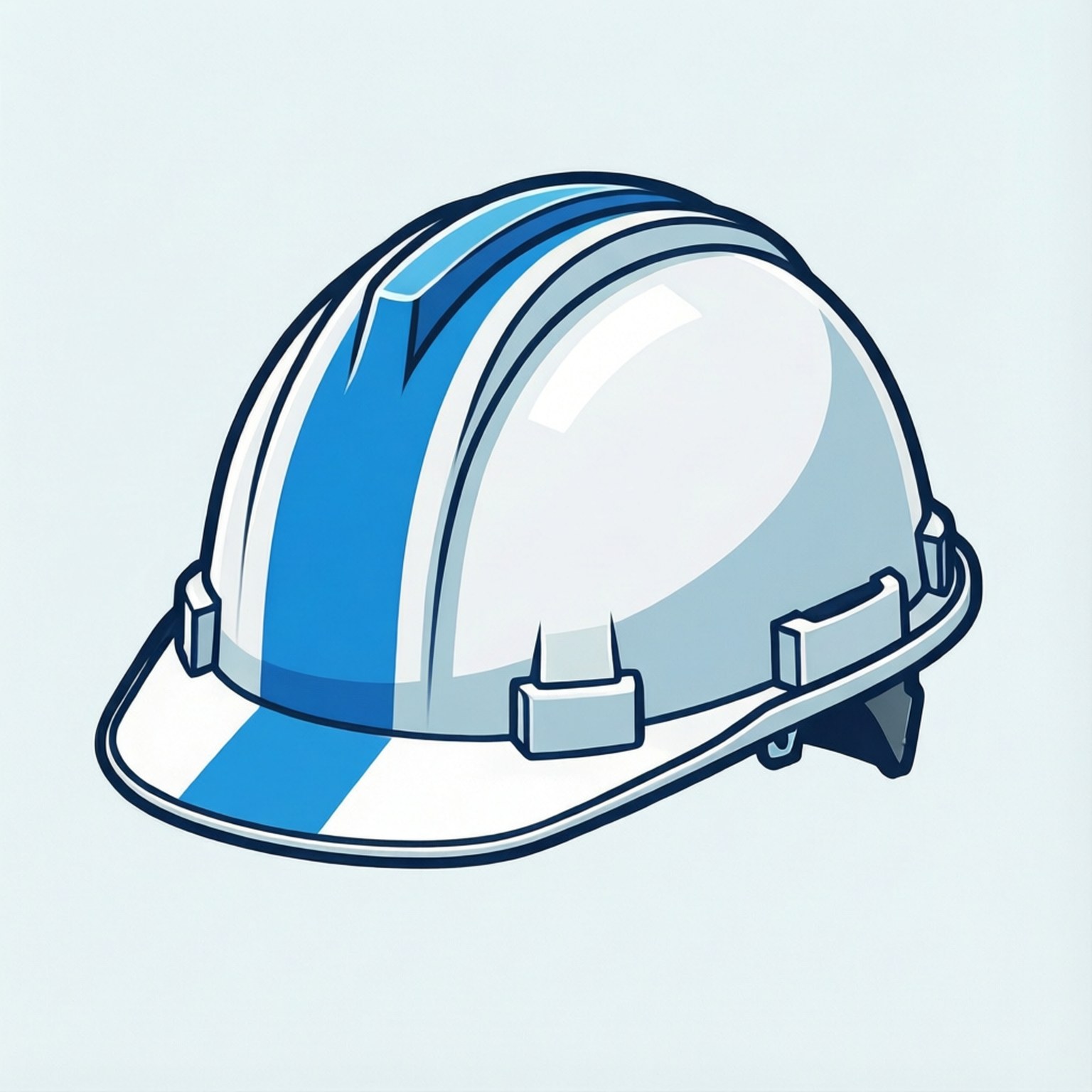 minimalist striped hard hat, glossy white, blue, HD Desktop Wallpaper
