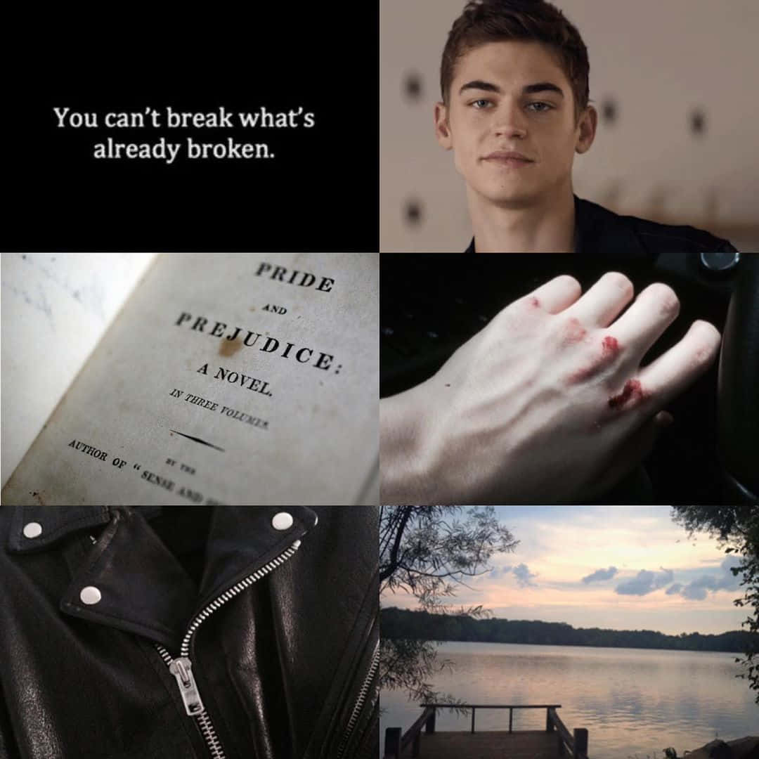 Hardin Scott, book title page, leather jacket zipper, SD Desktop Wallpaper