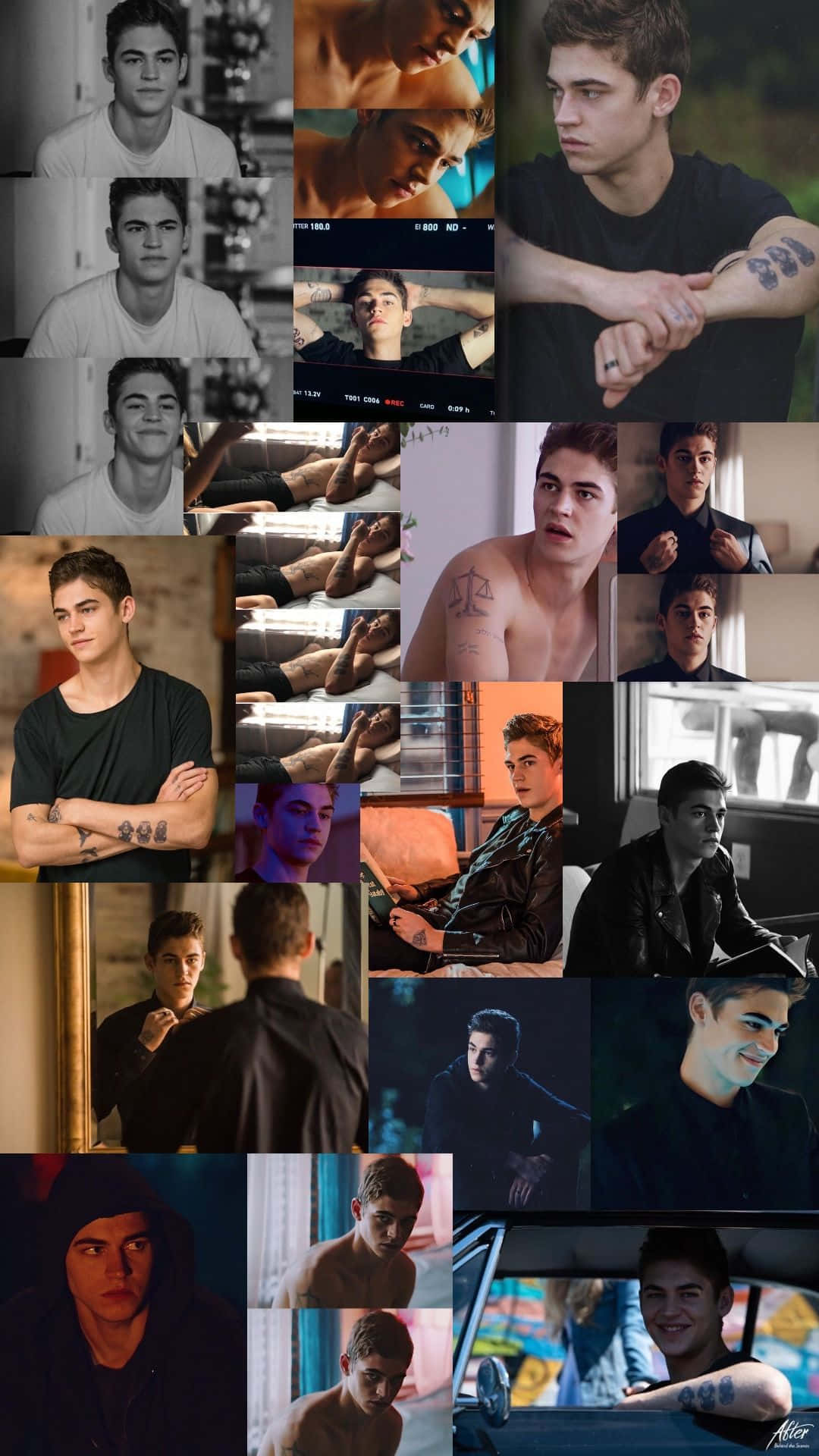 Hardin Scott, tattoos, expressive facial expressions, Full HD Phone Wallpaper