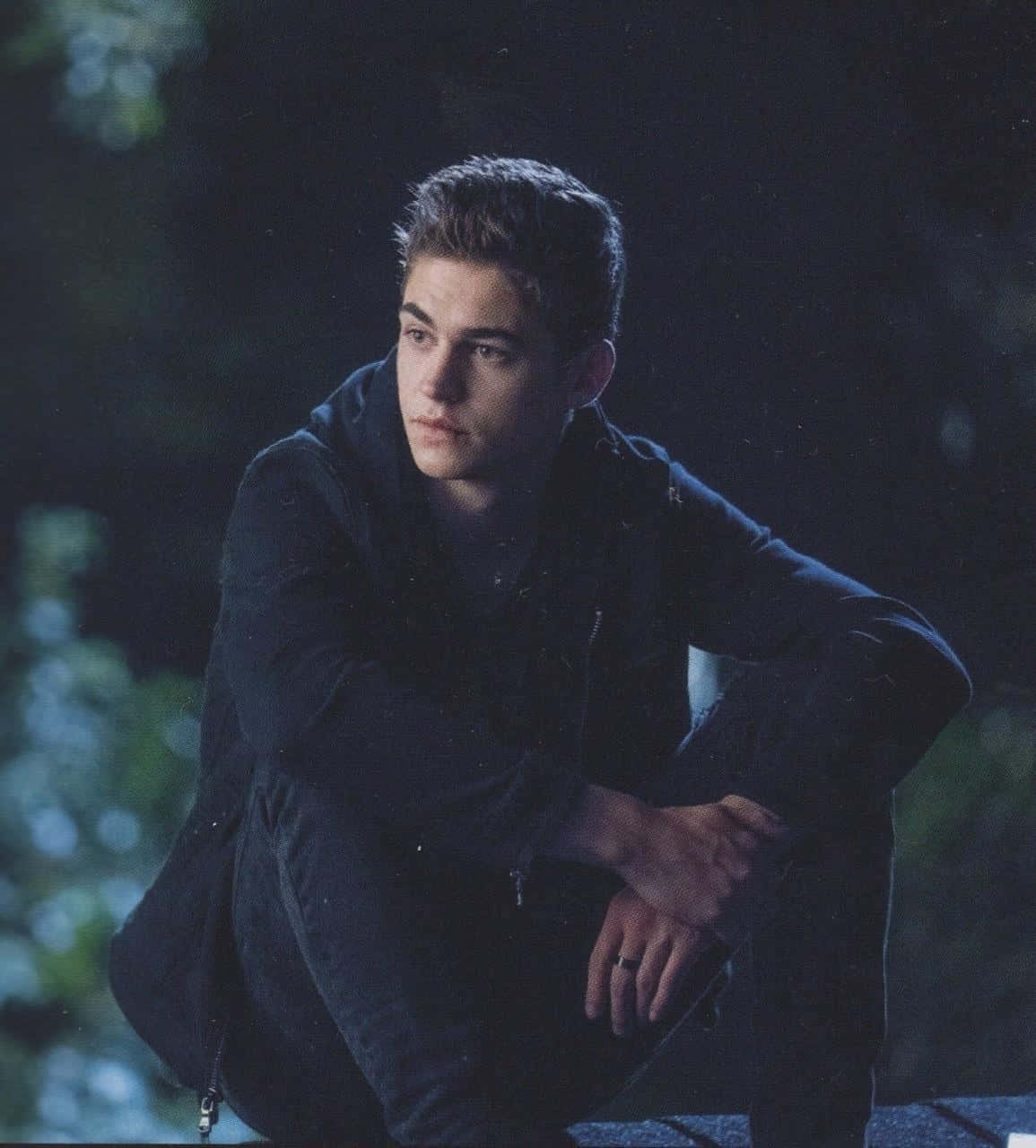 Hardin Scott, dark hoodie, night, HD Phone Wallpaper