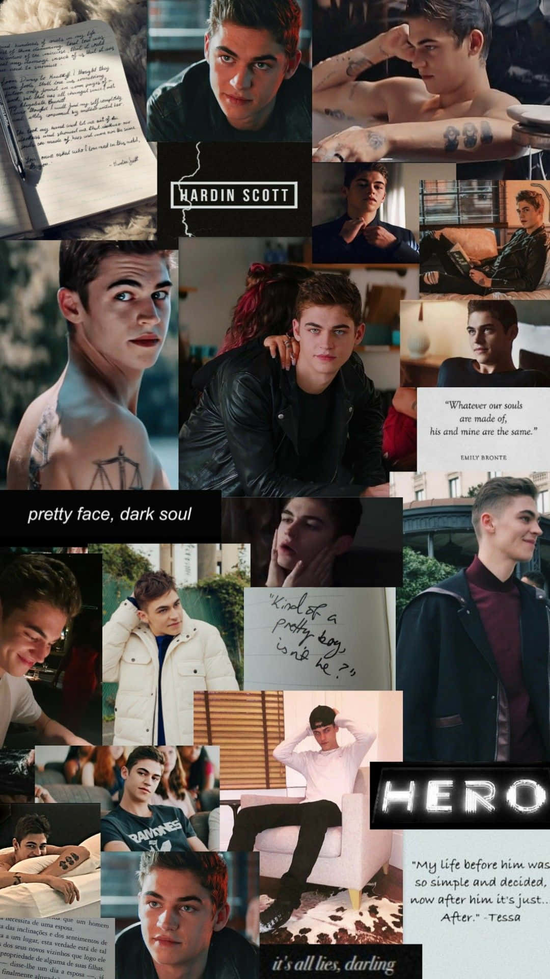 Hardin Scott, actor, collage, Full HD Phone Wallpaper