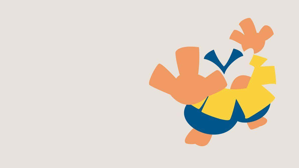 Hariyama, orange, yellow, SD Desktop Wallpaper