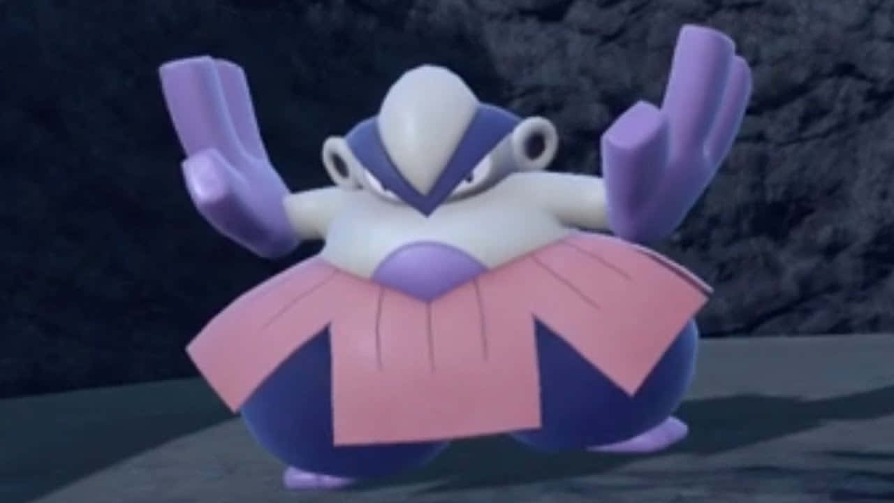 Hariyama, purple, white, HD Desktop Wallpaper
