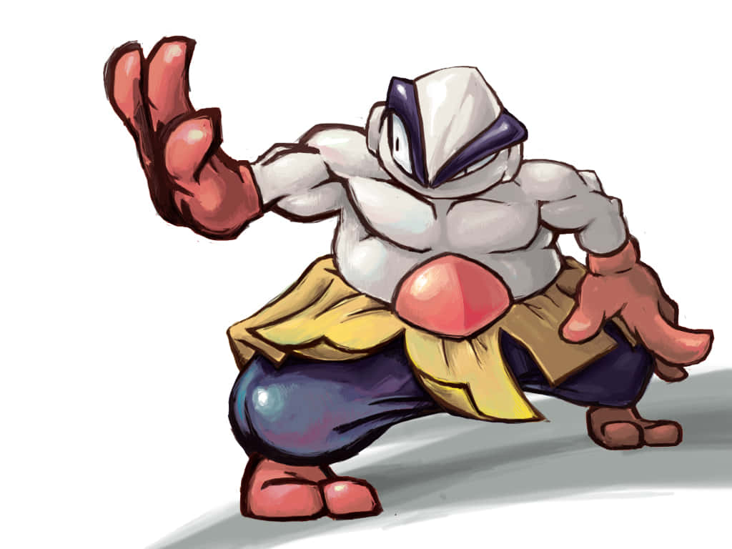 Hariyama, anime-style, red hands, SD Desktop Wallpaper