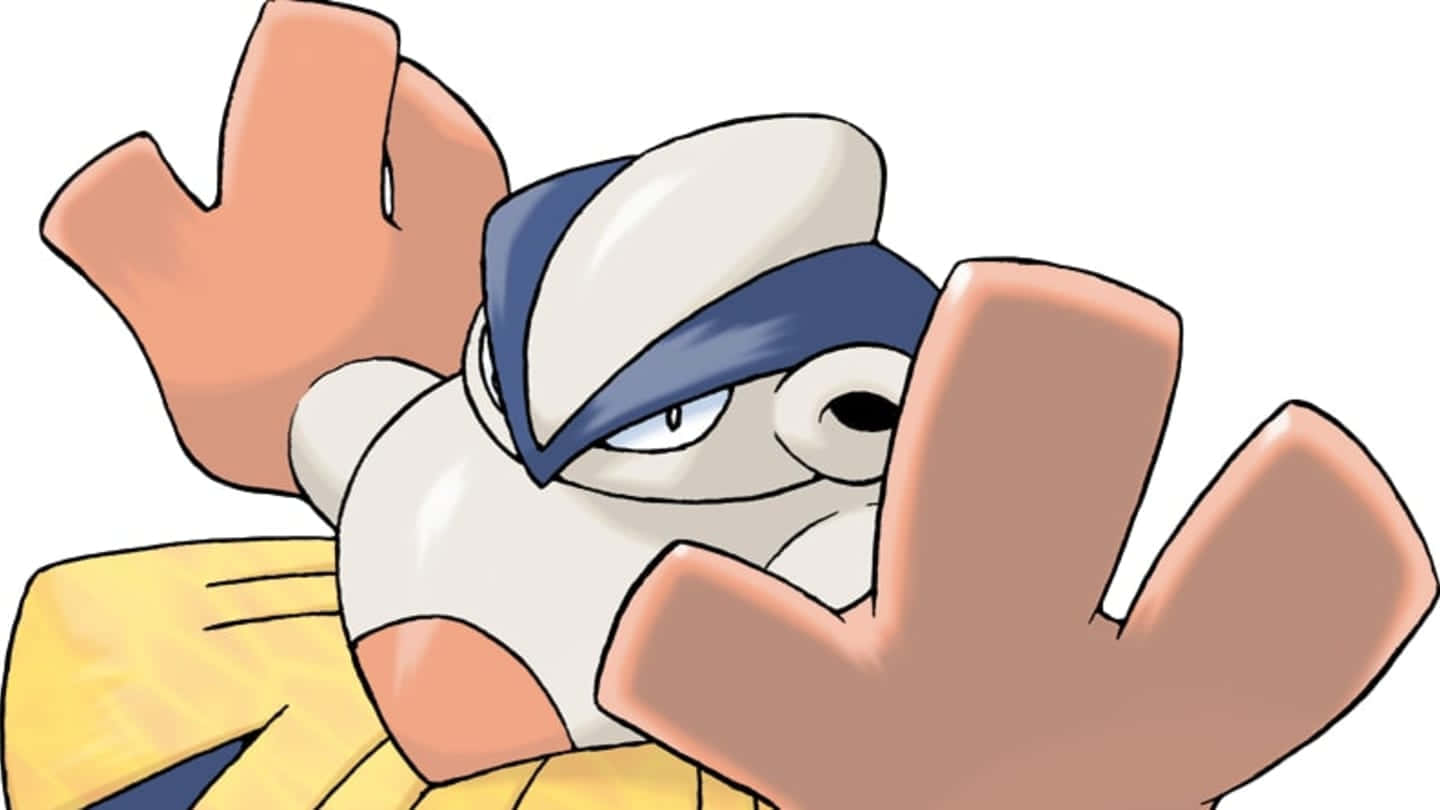 Hariyama, blue and white headband, yellow shirt, HD Desktop Wallpaper