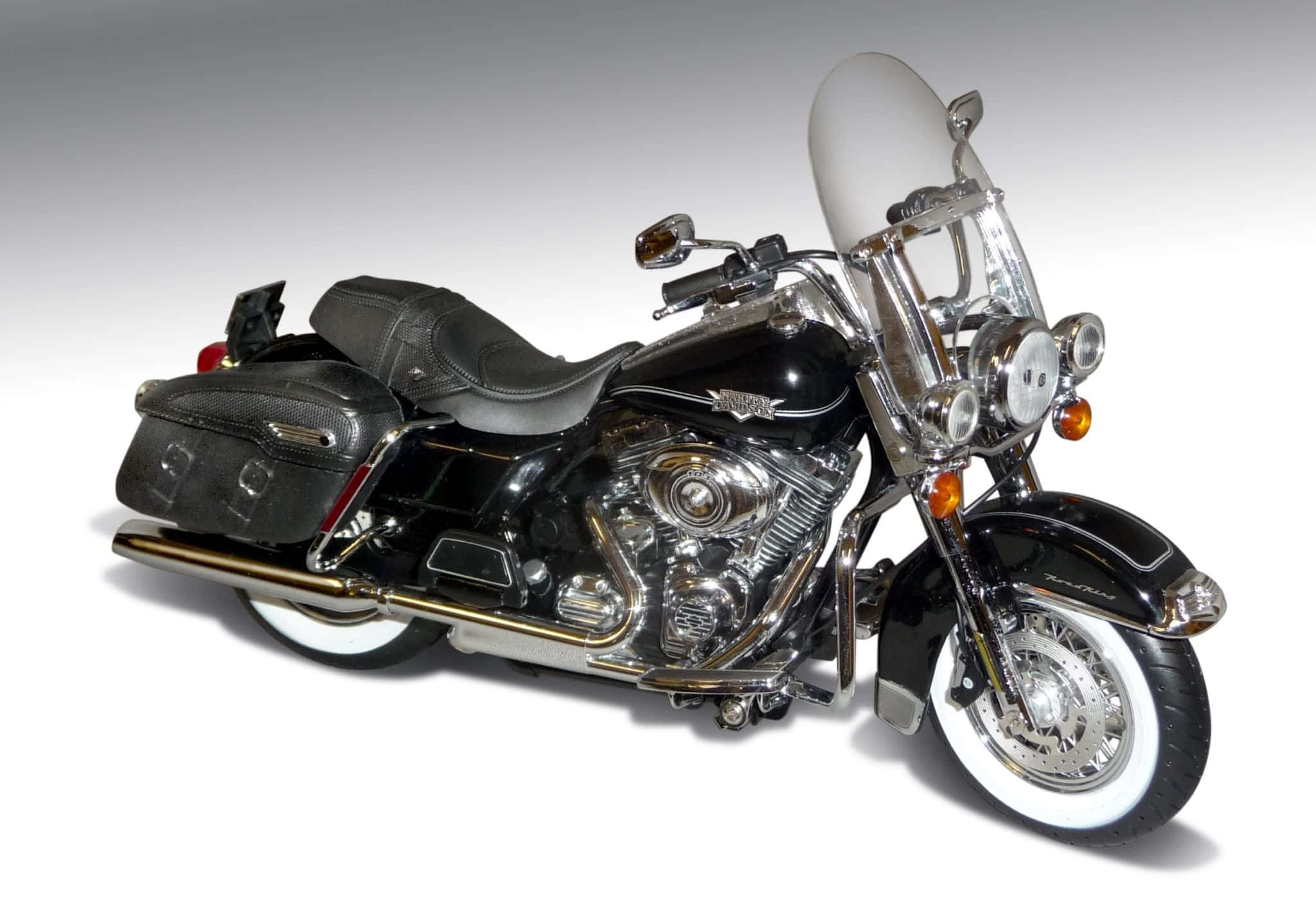 Harley Davidson HD, black touring motorcycle, chrome accents, Full HD Desktop Wallpaper