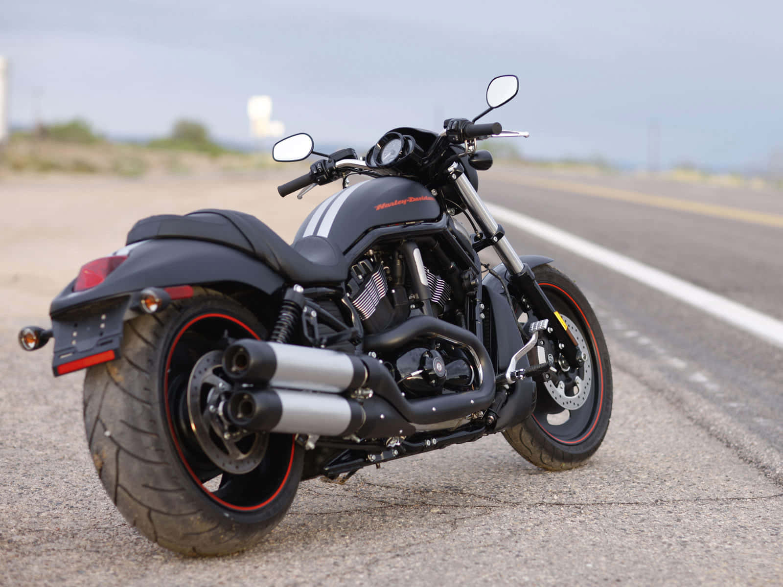 Harley Davidson HD, black, red accents, HD Desktop Wallpaper