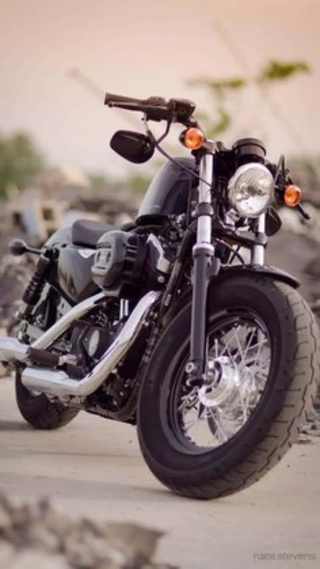 Harley Davidson HD, black motorcycle, chrome accents, Full HD Phone Wallpaper