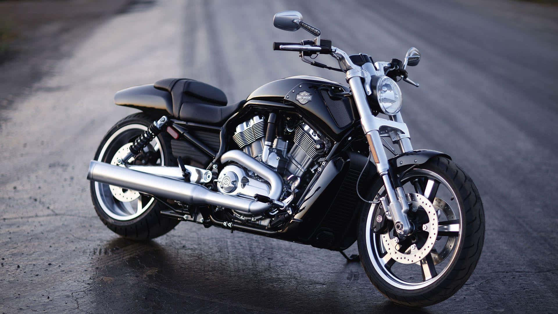 Harley Davidson HD, black, chrome accents, Full HD Desktop Wallpaper