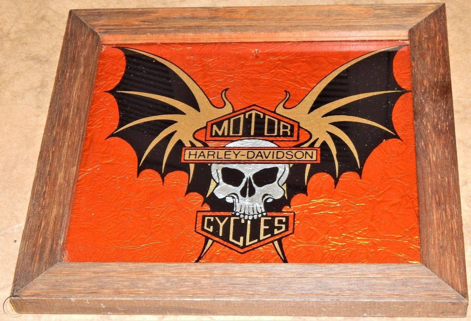 Harley Davidson Logo, bat wings, skull, HD Desktop Wallpaper