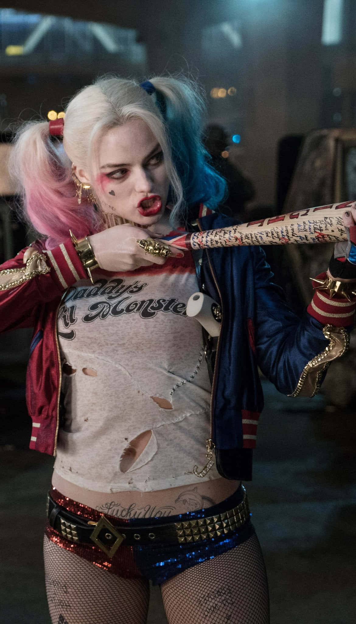 Harley Quinn, Batman, baseball bat, Full HD Phone Wallpaper