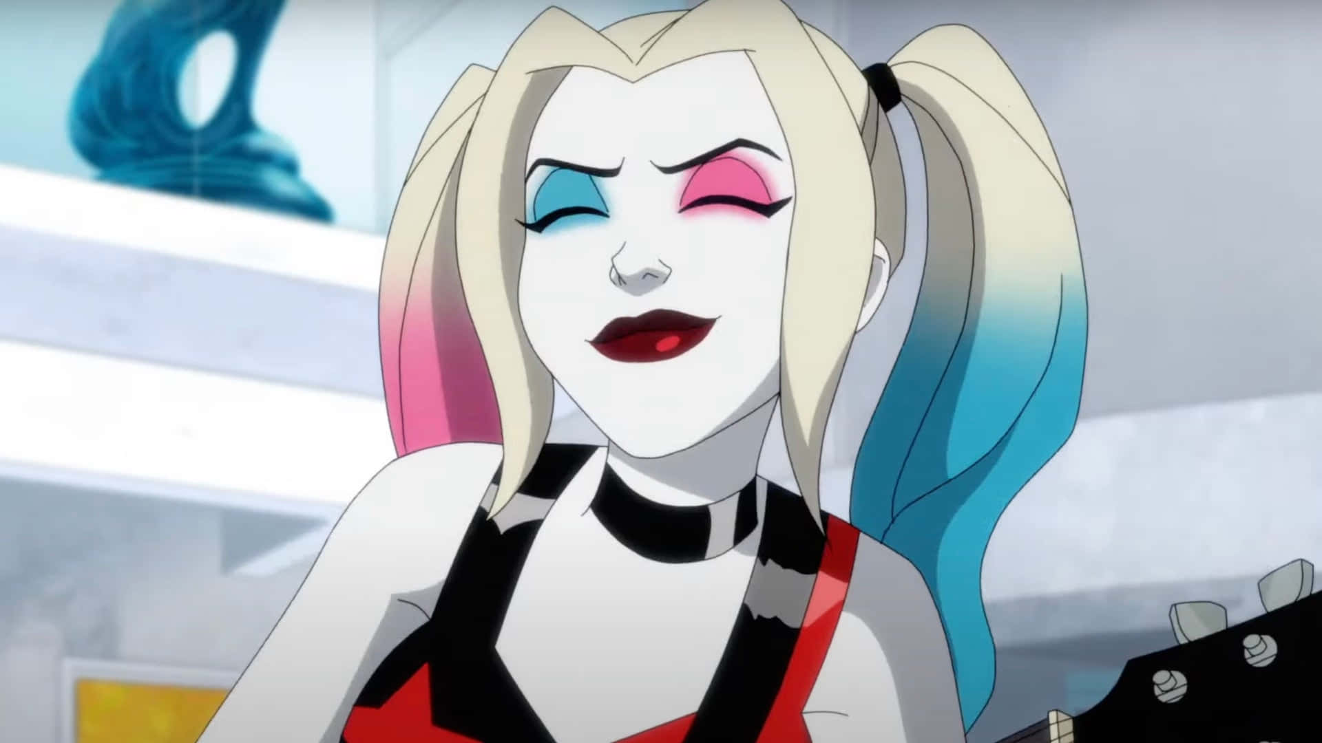 Harley Quinn, anime series, colorful pigtails, Full HD Desktop Wallpaper